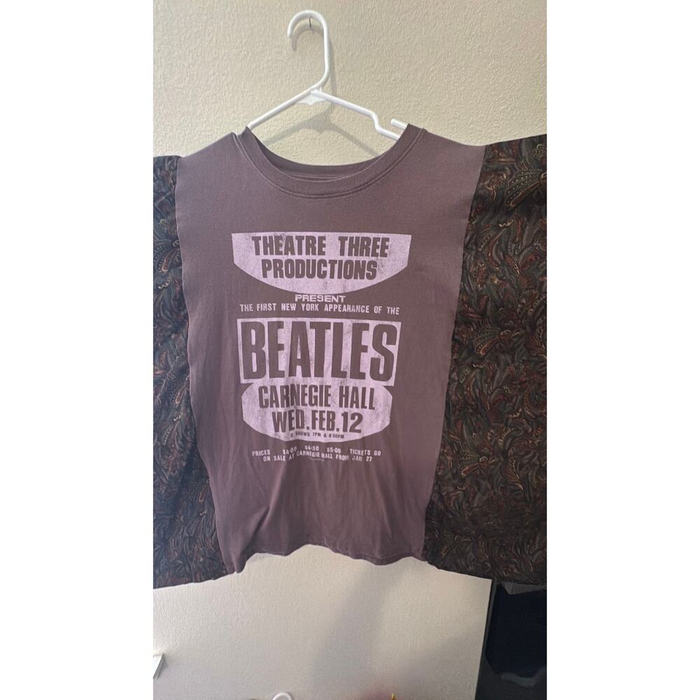 Upcycled Rework Boho Chic The Beatles Band T Shirt